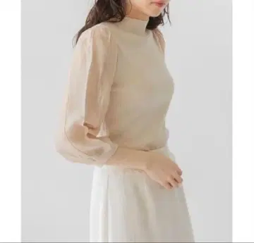 소매 시스루 니트 란다