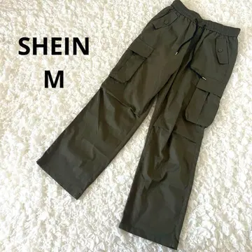 [택 없음] SHEIN 쉬인 카고 팬츠 카키 허리밴딩