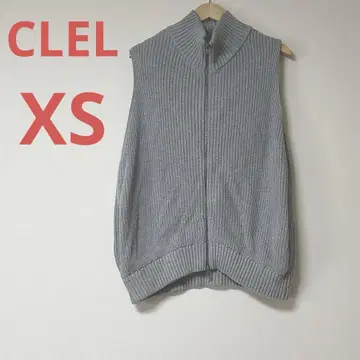 CLEL 드라이버 니트 베스트 로우 게이지 스웨터 그레이 XS