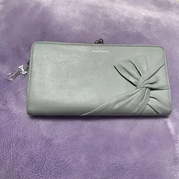 JILL STUART 그레이 접이식 지갑 리본 포함