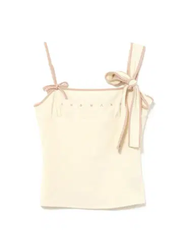 Bella ribbon tank ivory