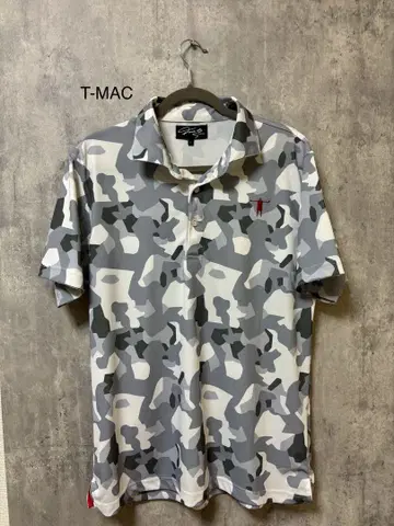 T-MAC 그레이 계열 카모플라쥬 피케 셔츠 LL