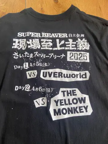 SUPER BEAVER 현장 지상주의 T셔츠