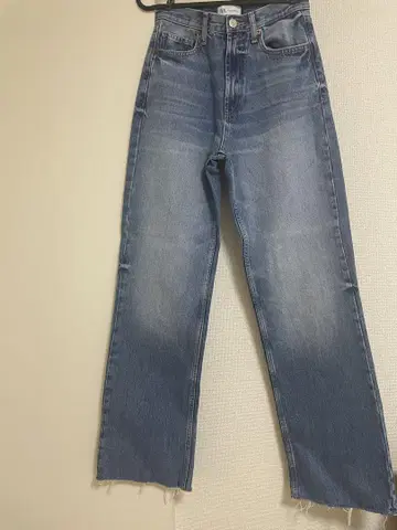 ZARA 하이라이즈 와이드 레그 데님