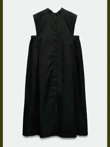 [새상품] ZARA 미디 볼륨 원피스 블랙