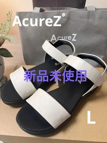 AcureZ 스포츠 샌들 화이트 블랙 사이즈 L