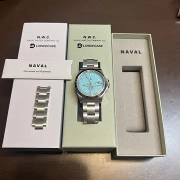 나발 워치 Naval Watch 39mm 오토매틱 터콰이즈 기계식
