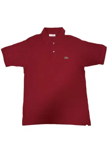 LACOSTE 피케 셔츠 와인 레드 사이즈 4