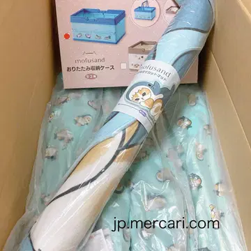 새상품 6점 mofusand 상어냥 접이식 스툴 매트 보관 케이스