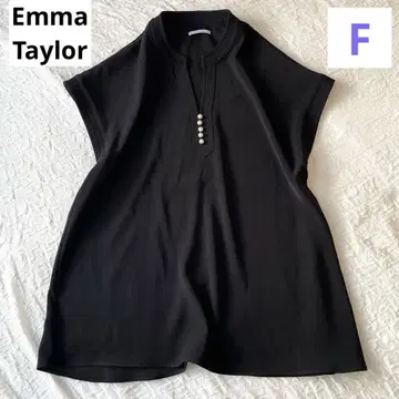 Emma Taylor 이지케어 블라우스 펄 버튼 키넥 블랙 F