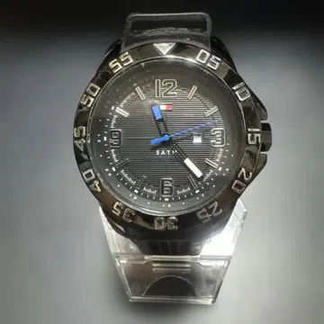 작동품 타미 Tommy HILFIGER 쿼츠 손목시계 고무 벨트
