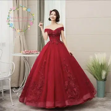 컬러 드레스 프린세스 롱 드레스 오프숄더 연주회 발표회 결혼식