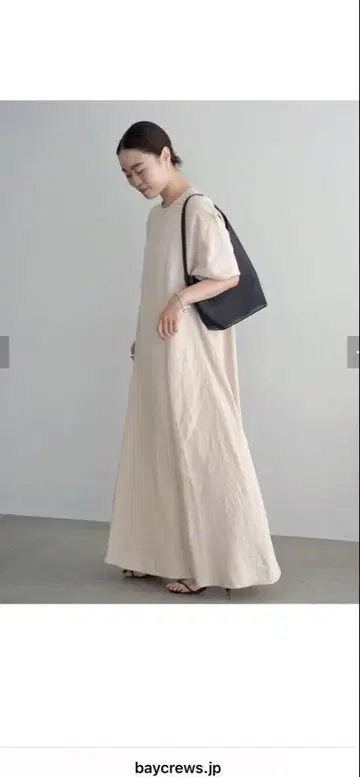AP STUDIO 2024 New 린넨 믹스 플레어 원피스 36 새상품급