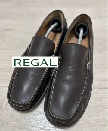 REGAL 다크 브라운 가죽 로퍼 드라이빙 슈즈