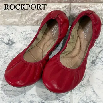 새상품급 ROCKPORT 락포트 발레 슈즈 천연 가죽 레드 24 cm