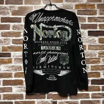 Norton 롱 슬리브 셔츠 블랙 XL