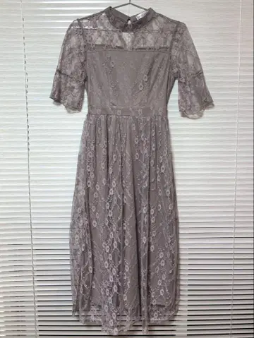 포멀 드레스 [ lace ladies ] S 사이즈 반팔 롱 원피스