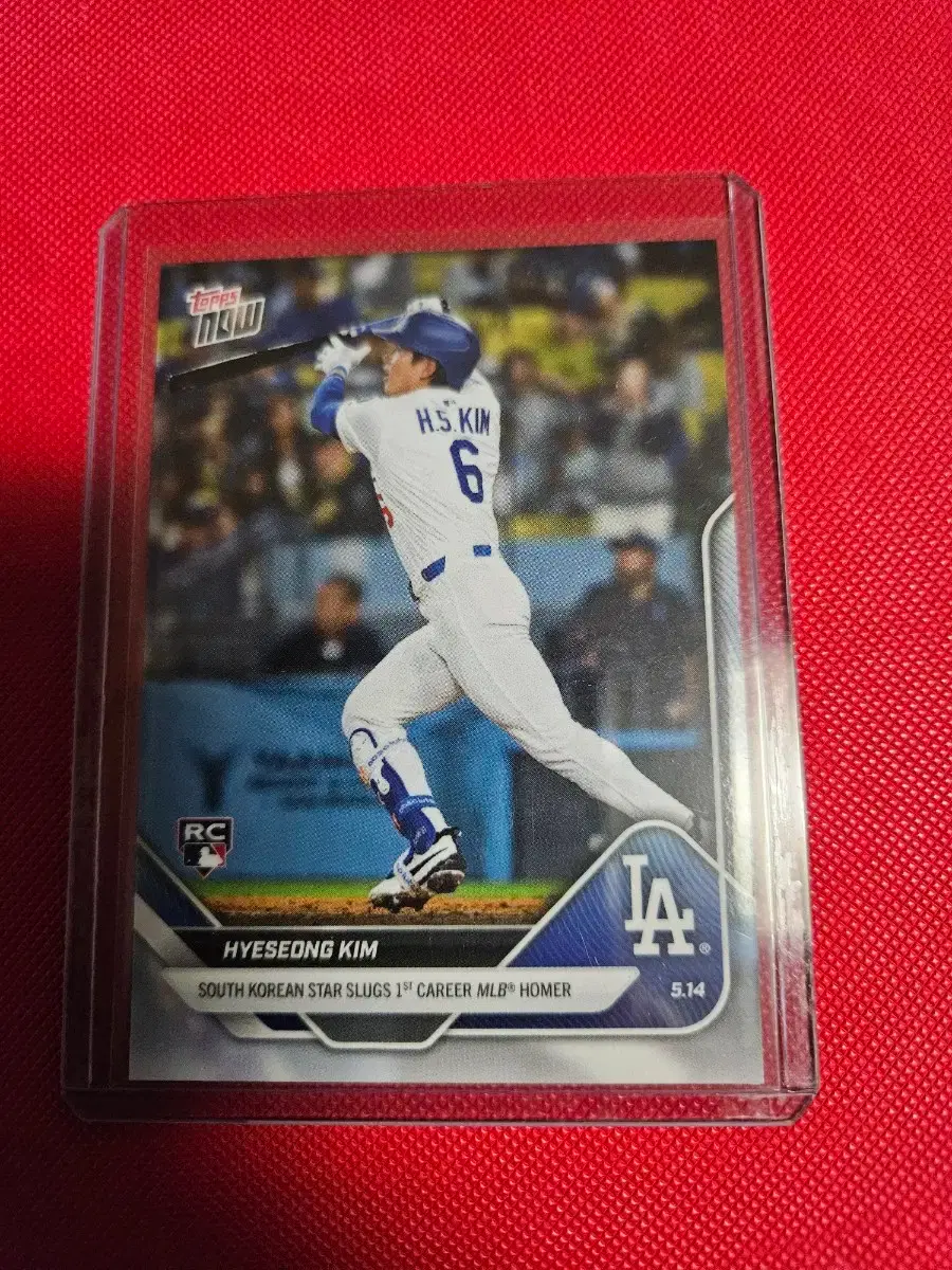 김혜성 2025 Topps Now 메이저 첫홈런 기념 카드