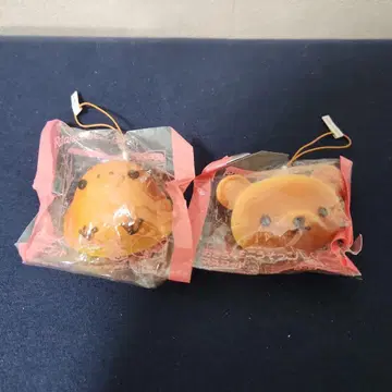 미개봉 리락쿠마 키이로이토리 빵 모양 스퀴즈 스트랩 미니 엉터리 빵