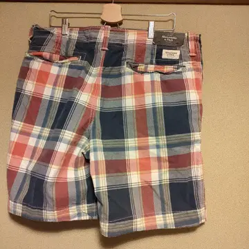 미사용 Abercrombie & Fitch 체크 무늬 숏팬츠 36 사이즈