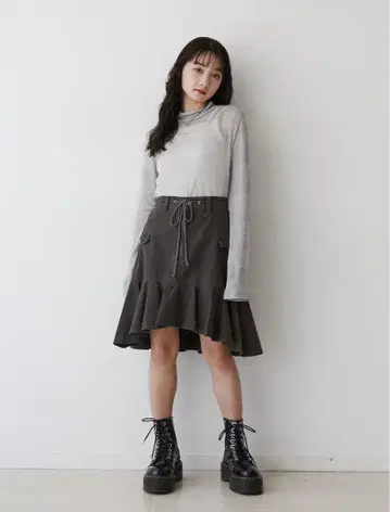 jouetie 언밸런스 헴 미들 스커트 쥬에티