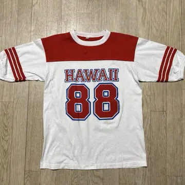 하와이 넘버링 티셔츠 빈티지 구제 의류 hawaii