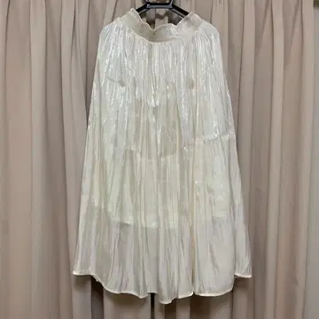 archive 화이트 플레어 스커트