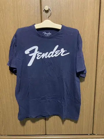 구제 의류 기타 밴드 Fender 네이비 USA 제작 공식 펜더 티셔츠