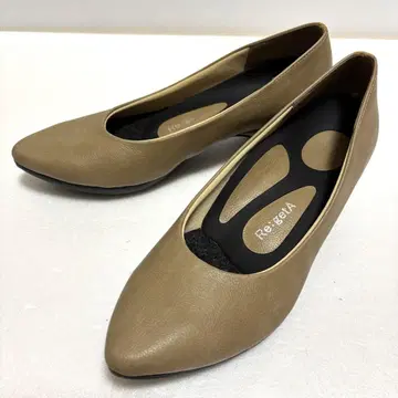 [컨디션 최상] 리게타 브라운 카멜 컴포트 펌프스 23cm 가죽