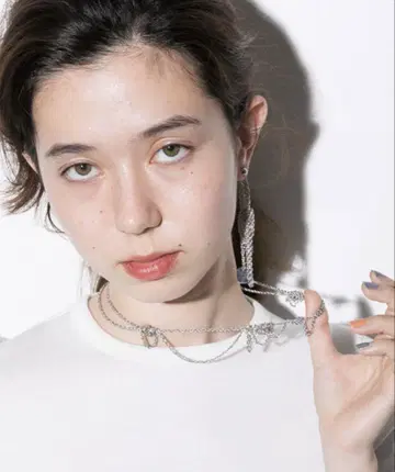 beautiful people 실버 체인 목걸이
