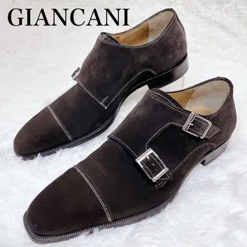 컨디션 최상 GIANCANI 다크 브라운 스웨이드 더블 몽크