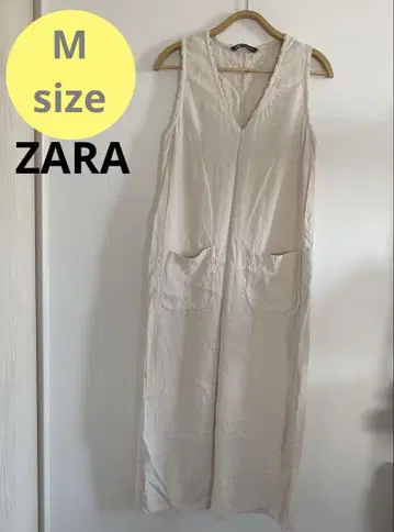 새상품급 ZARA 자라 린넨 롱 원피스 맥시 베이지 M