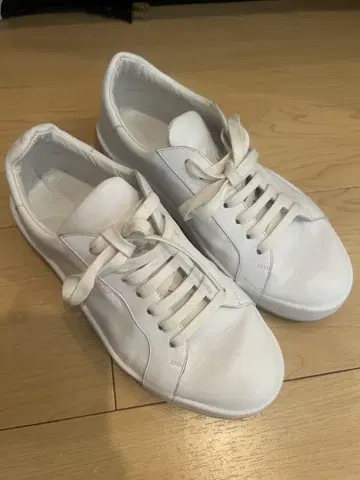 JIL SANDER 화이트 가죽 스니커즈 36