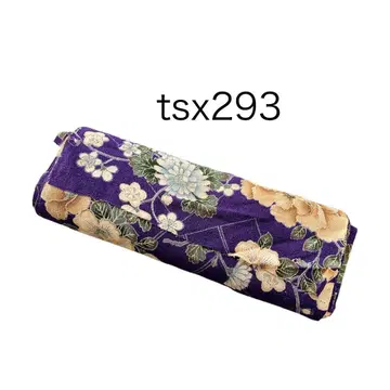 tsx293 앤티크 레어 에도 크레이프 원단 순수 실크 쪼가리