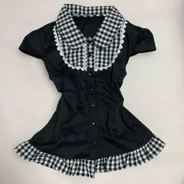 다크 코어 발레 코어 다크 코케트 셔츠 레이스 옷깃 페어리 그런지