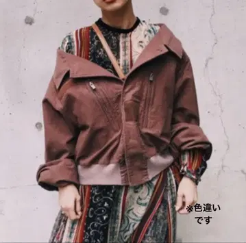 AMERI VINTAGE 배기 밀리터리 자켓 크롭 기장 브라운