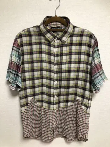 [ 츠모리치사토 ] TUMORI CHISATO 체크 무늬 반팔 셔츠