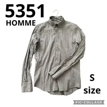 5351 푸 옴므 주름 가공 셔츠 그레이 S