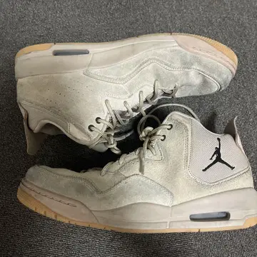 Jordan 그레이 스웨이드 하이컷 슈즈
