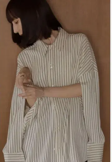 louren slitsleeve over shirts stripe