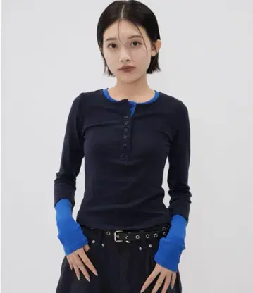 enewdnina 바이컬러 상의