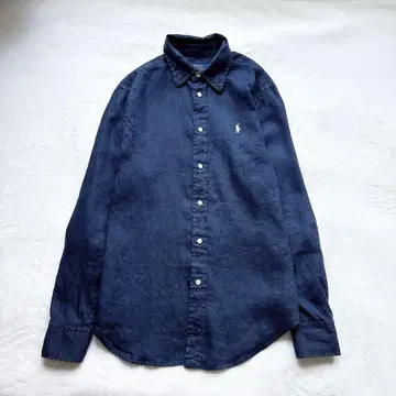 레어 현행 RALPH LAUREN 랄프 로렌 린넨 셔츠 네이비