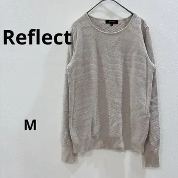 [ 리플렉트 ] 베이지 크루넥 긴팔 니트 라메