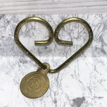 진링 JEANRING 하트 모양 키링 각인 메달 포함 놋쇠