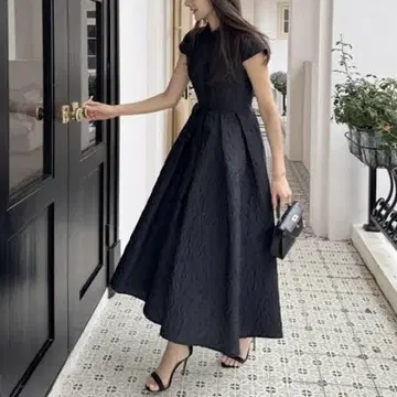 JACQUARD HEPBURN DRESS