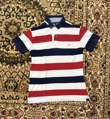 TOMMY HILFIGER 피케 셔츠 M 보더