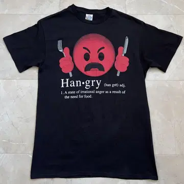 90년대 00년대 Hangry 티셔츠 패러디 캐릭터 빈티지