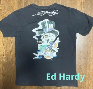Ed Hardy 스컬 디자인 티셔츠 L 사이즈 블랙