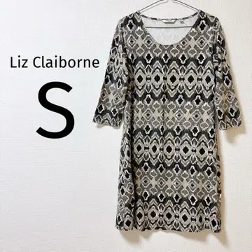 8 Liz Claiborne 기하학 패턴 오부 소매 튜닉 S