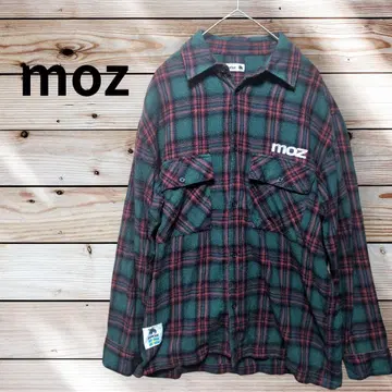 moz 그린 레드 체크 플란넬 셔츠 L 사이즈